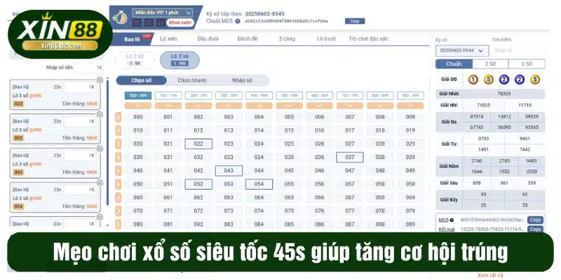 Mẹo chơi xổ số siêu tốc 45s giúp tăng cơ hội trúng